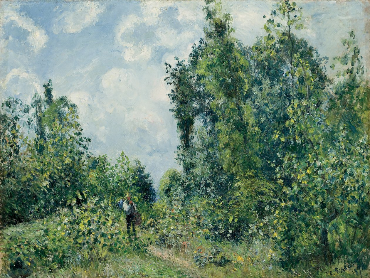 Edge of the Woods; Lisiere de bois, 1878 tekijältä Camille Jacob Pissarro