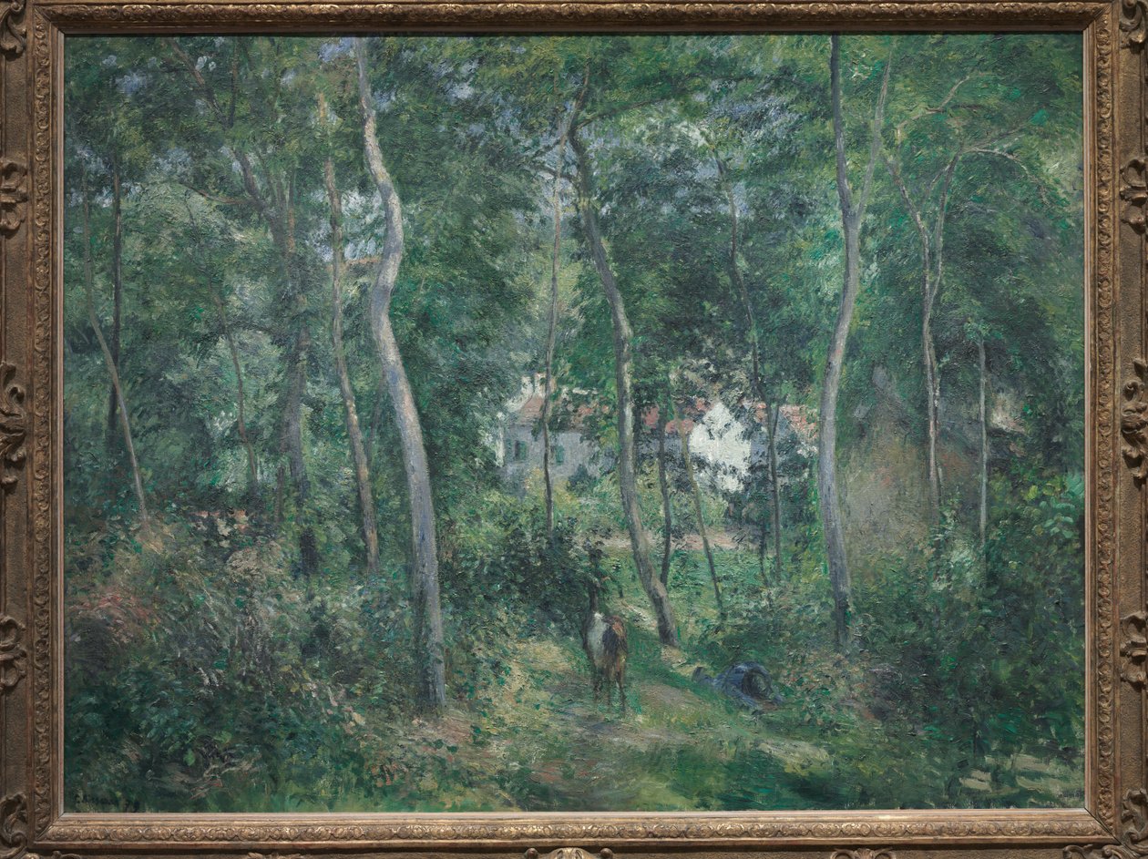 Metsän reuna L"Hermitagen lähellä, Pontoise, 1879 tekijältä Camille Jacob Pissarro
