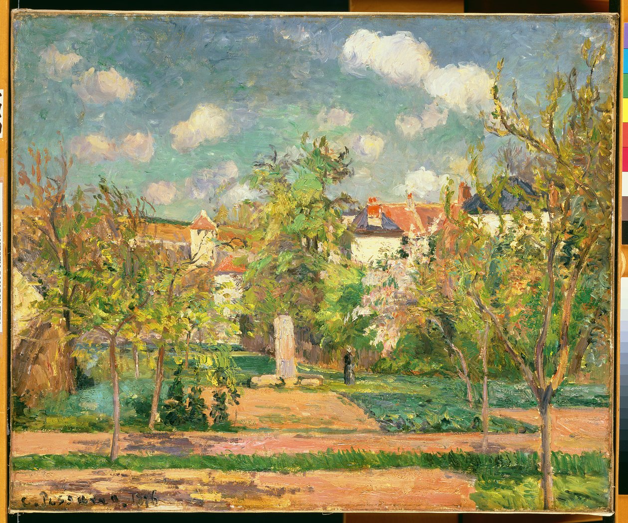 Puutarha, noin 1876 tekijältä Camille Jacob Pissarro
