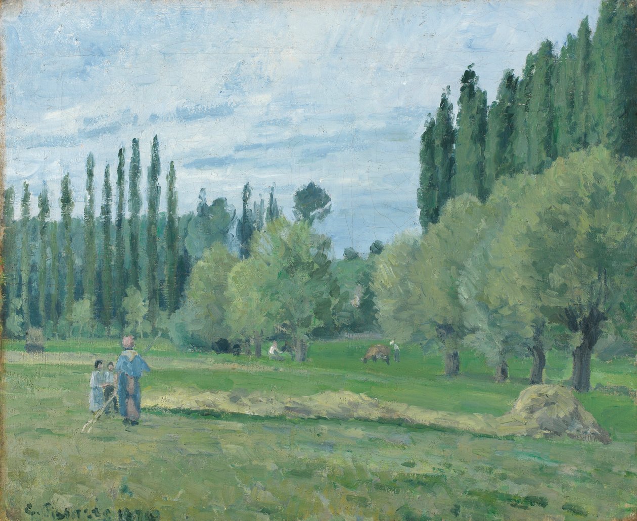 Heinänteko, 1874 tekijältä Camille Jacob Pissarro