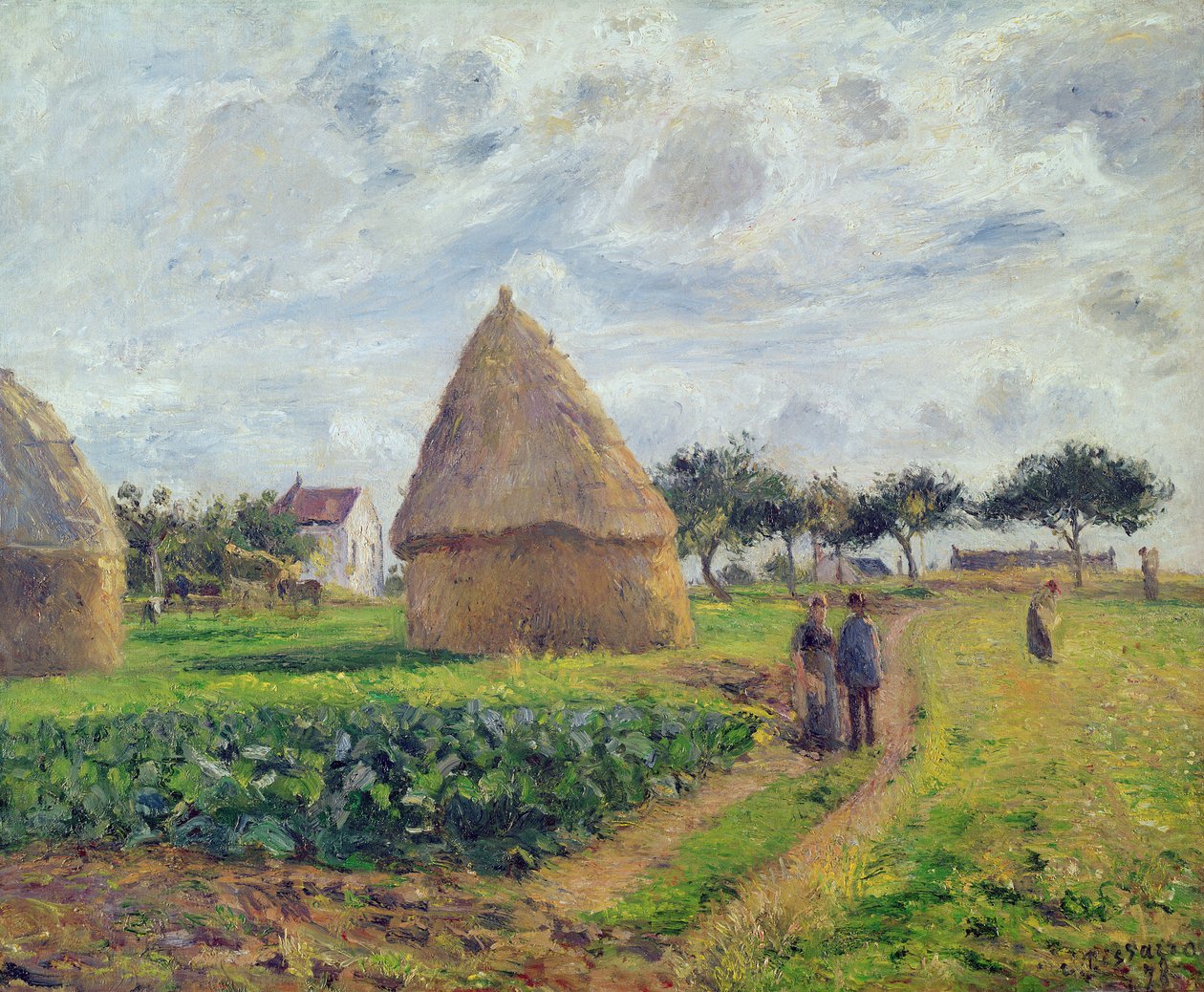 Heinäpinot (öljy) tekijältä Camille Jacob Pissarro
