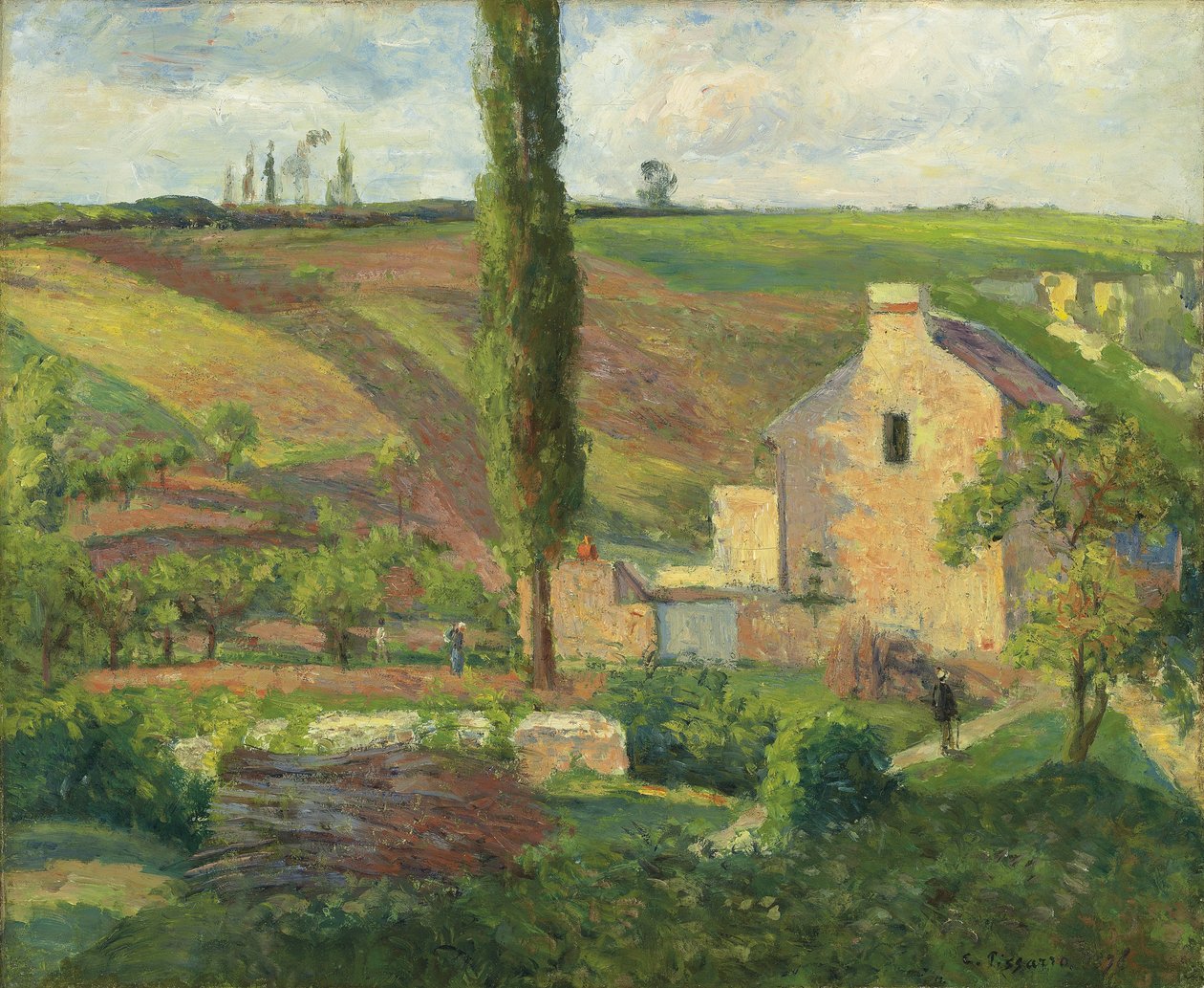 Cote des Mathurins Eremitaašissa Pontoisessa, 1876 tekijältä Camille Jacob Pissarro