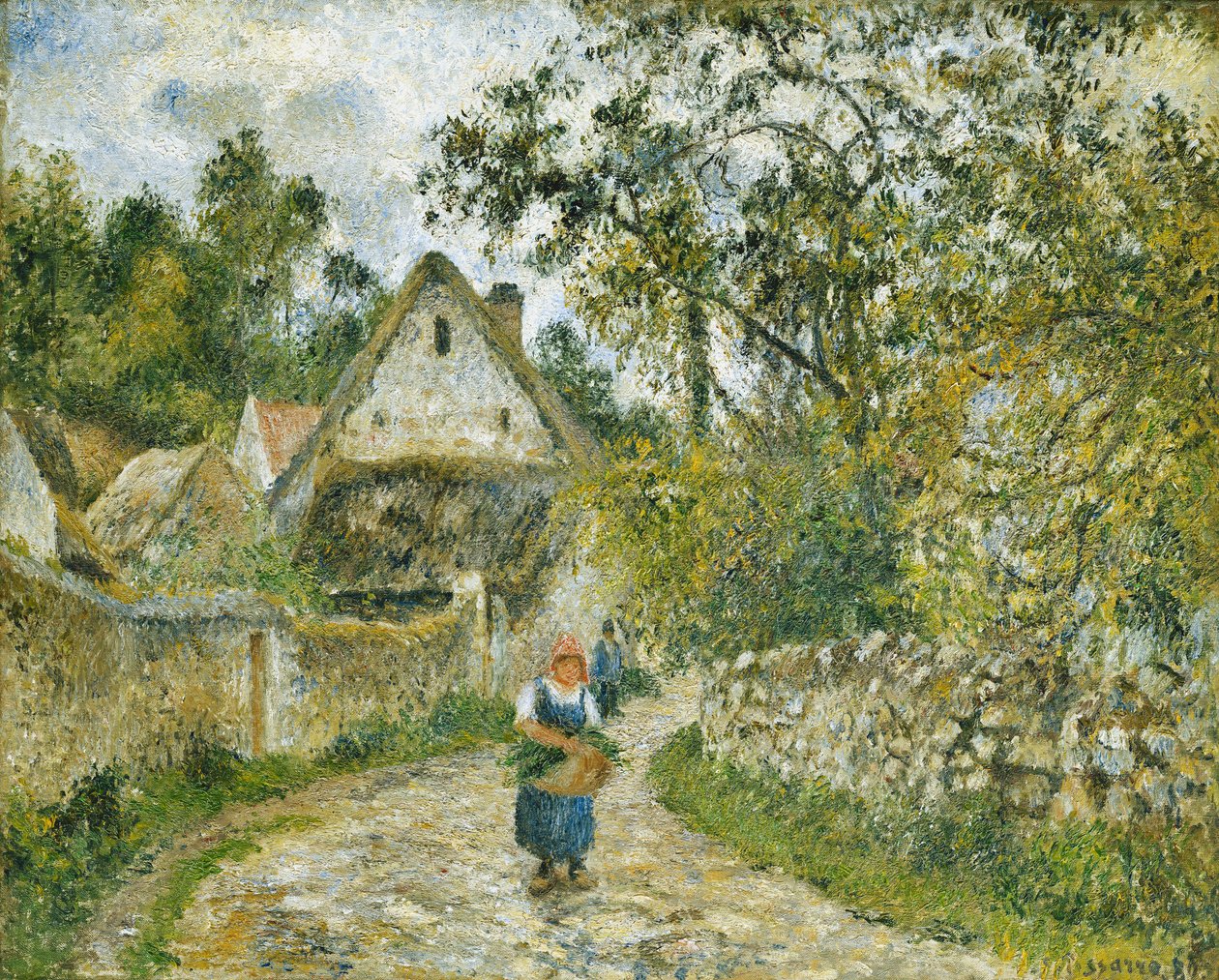 Polku Hameau-Chaumieresista Valhermeiliin tekijältä Camille Jacob Pissarro