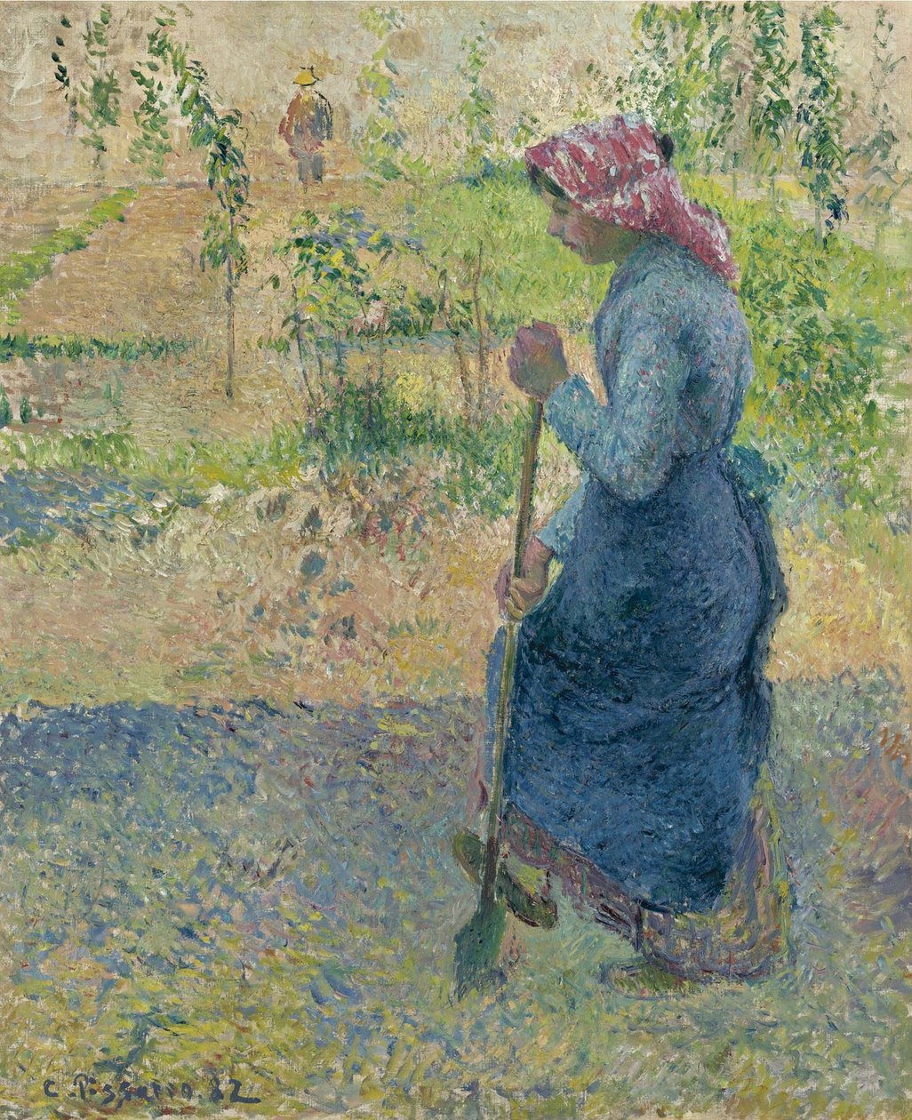 Talonpoikatyttötyötä, 1882 tekijältä Camille Jacob Pissarro