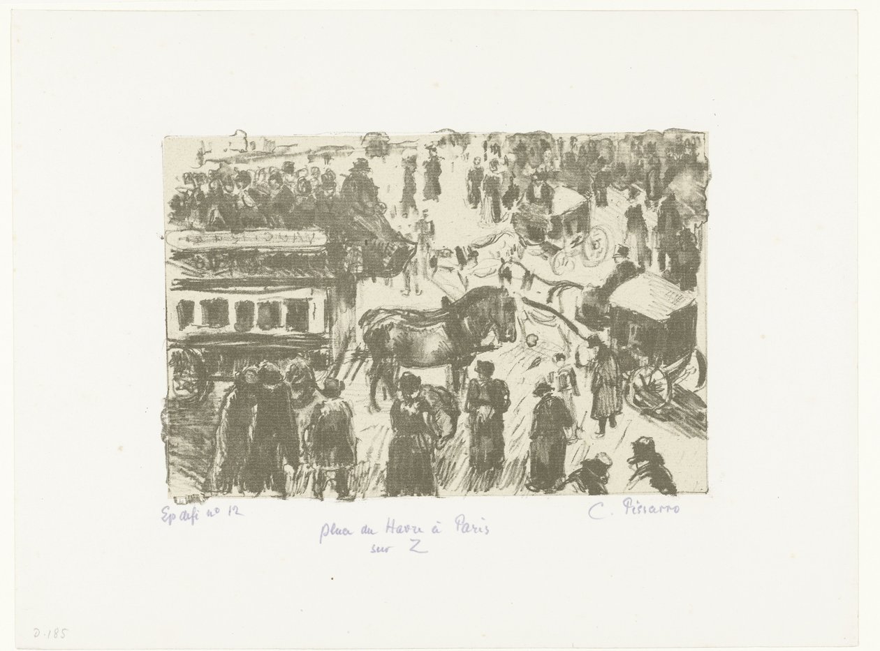 Place du Havre Place du Havre Pariisissa Z:lla (otsikko esineessä) tekijältä Camille Jacob Pissarro