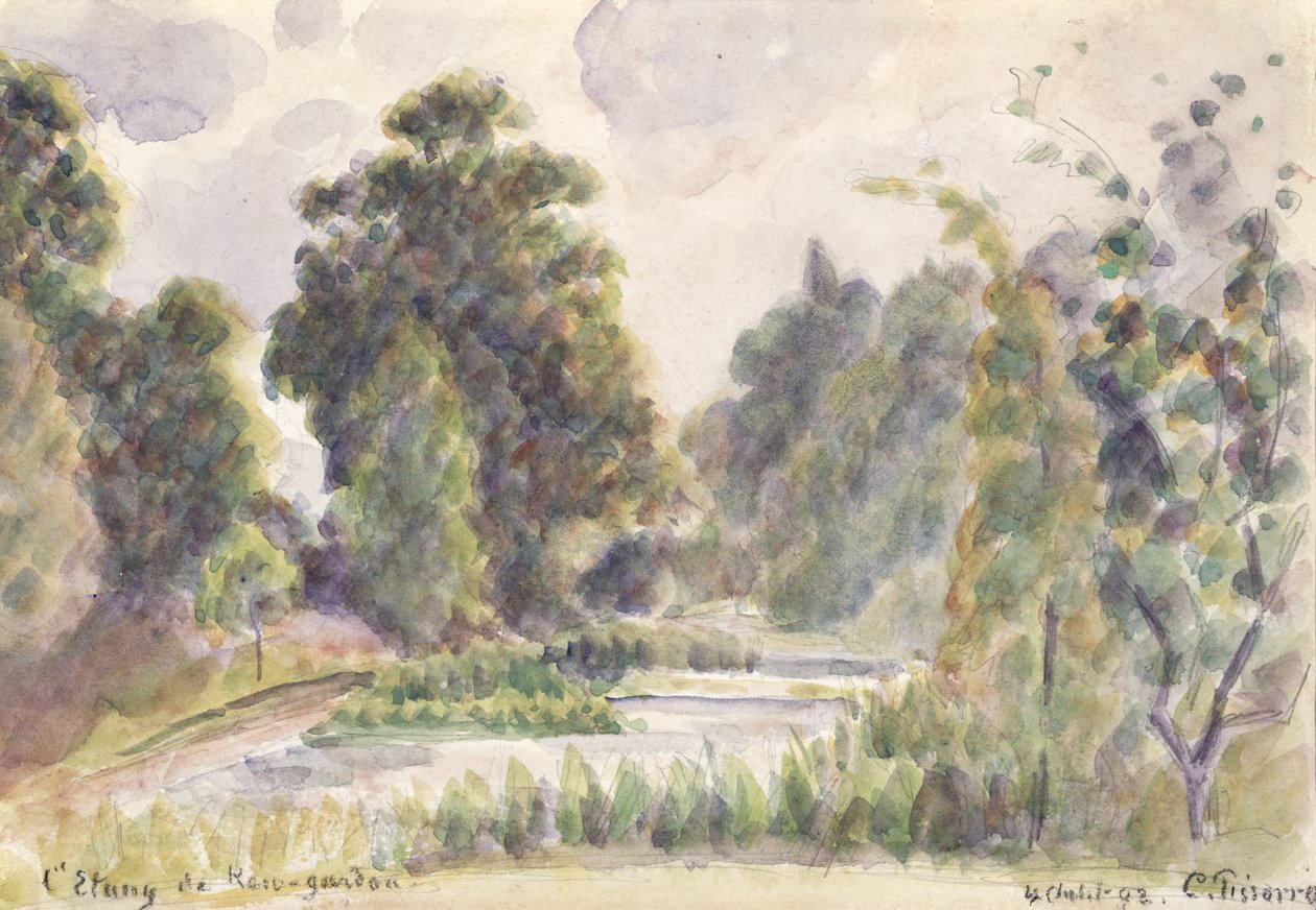 Huonekalut ja erilaiset esineet 1100- ja 1300-luvuilta tekijältä Camille Jacob Pissarro