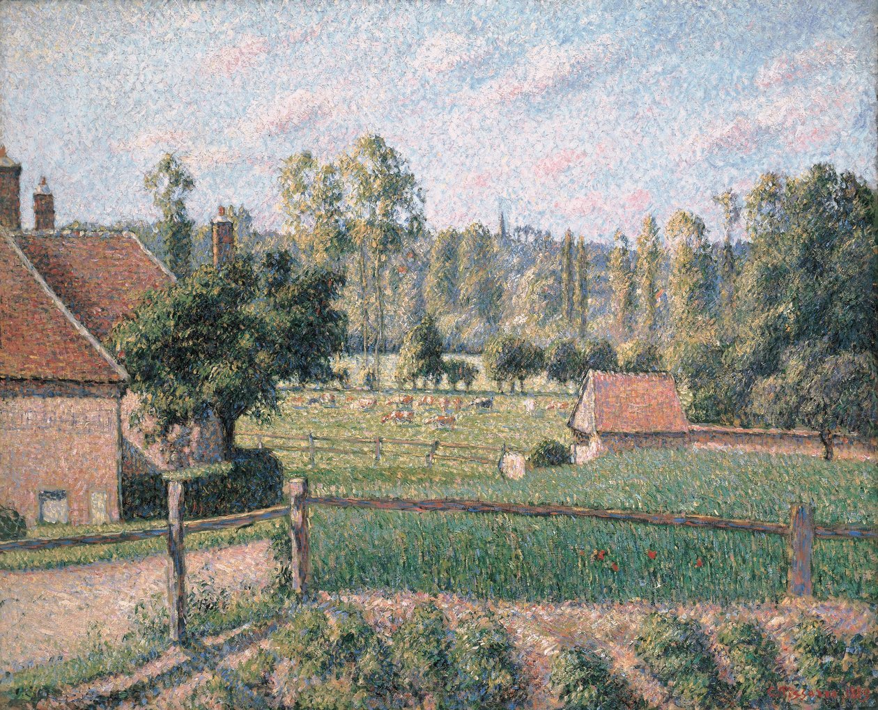 Prairie Eragnyssa, 1889 tekijältä Camille Jacob Pissarro
