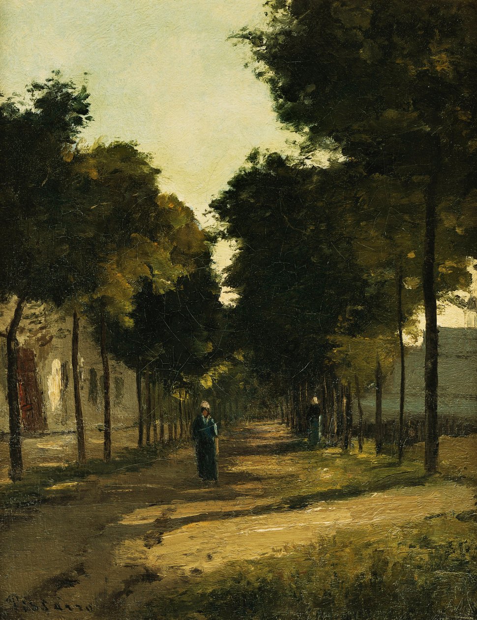Tie; La Route, c. 1870 tekijältä Camille Jacob Pissarro
