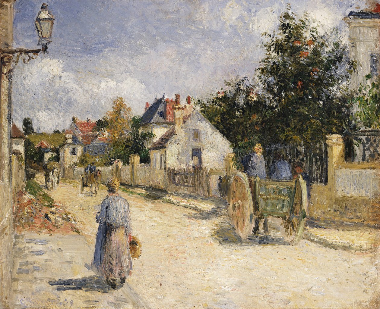 Road in Pontoise, 1879 tekijältä Camille Jacob Pissarro