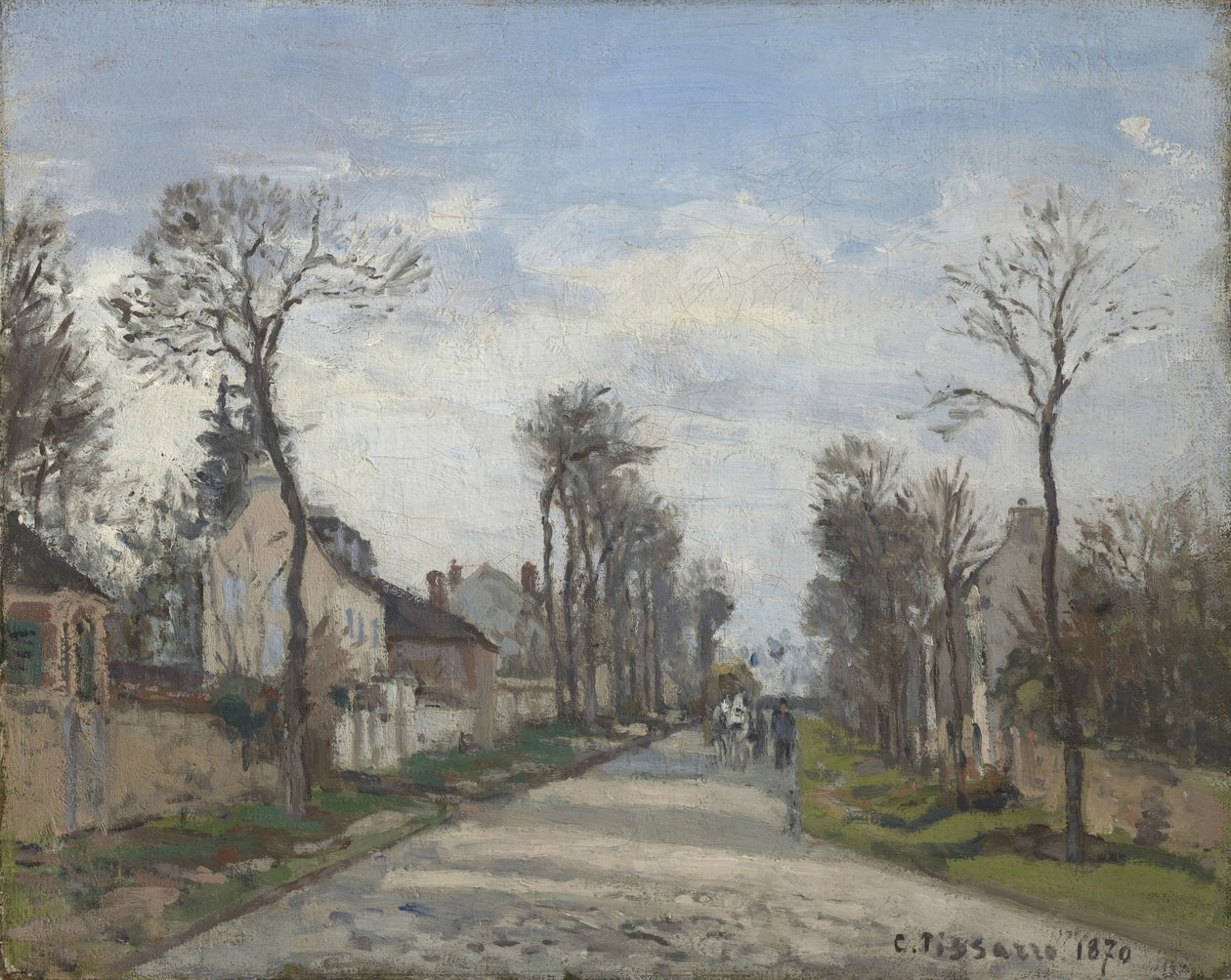Tie Versaillesiin, Louveciennes, 1870 tekijältä Camille Jacob Pissarro