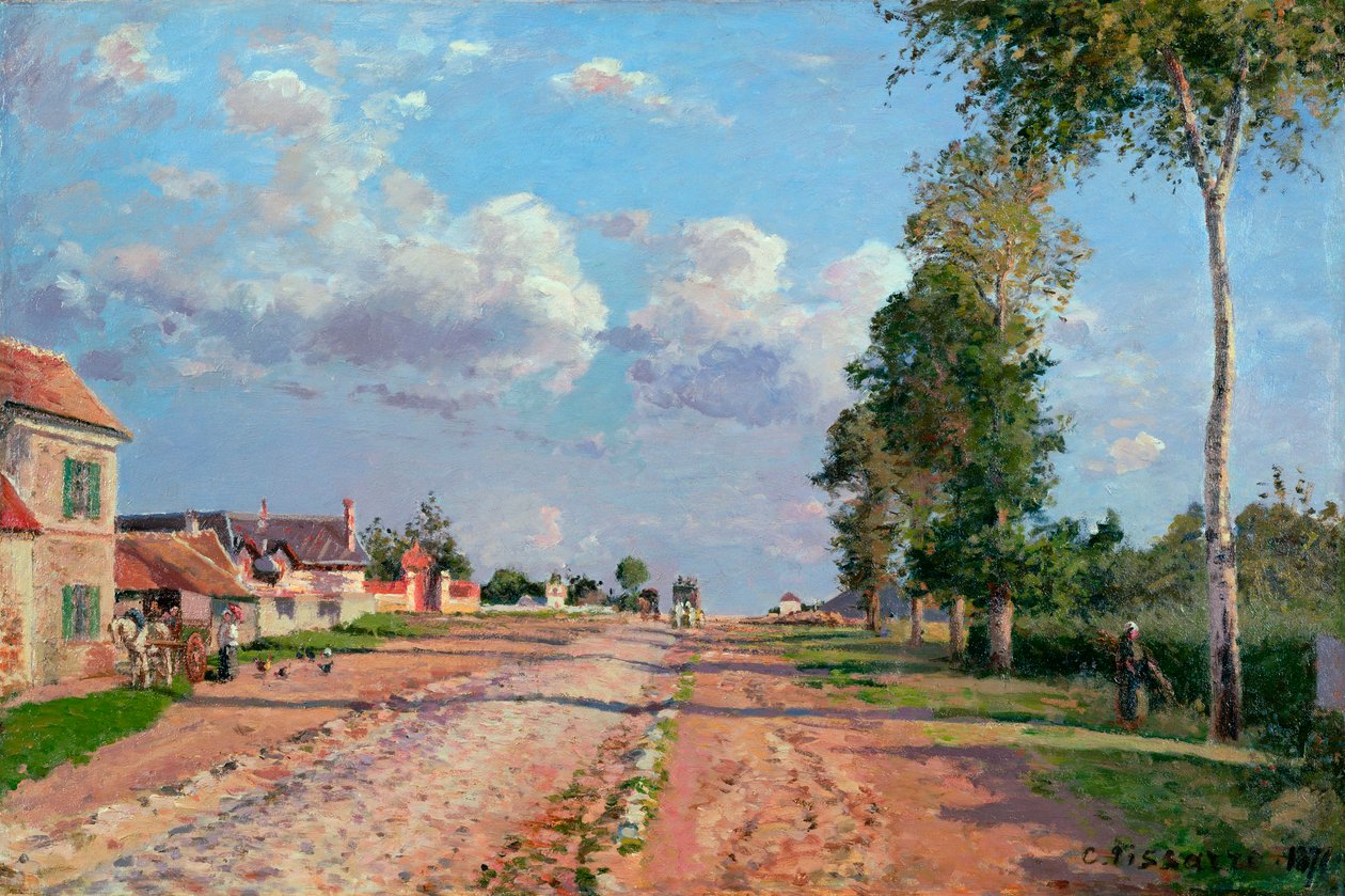 Road to Versailles, Rocquencourt, 1871 tekijältä Camille Jacob Pissarro