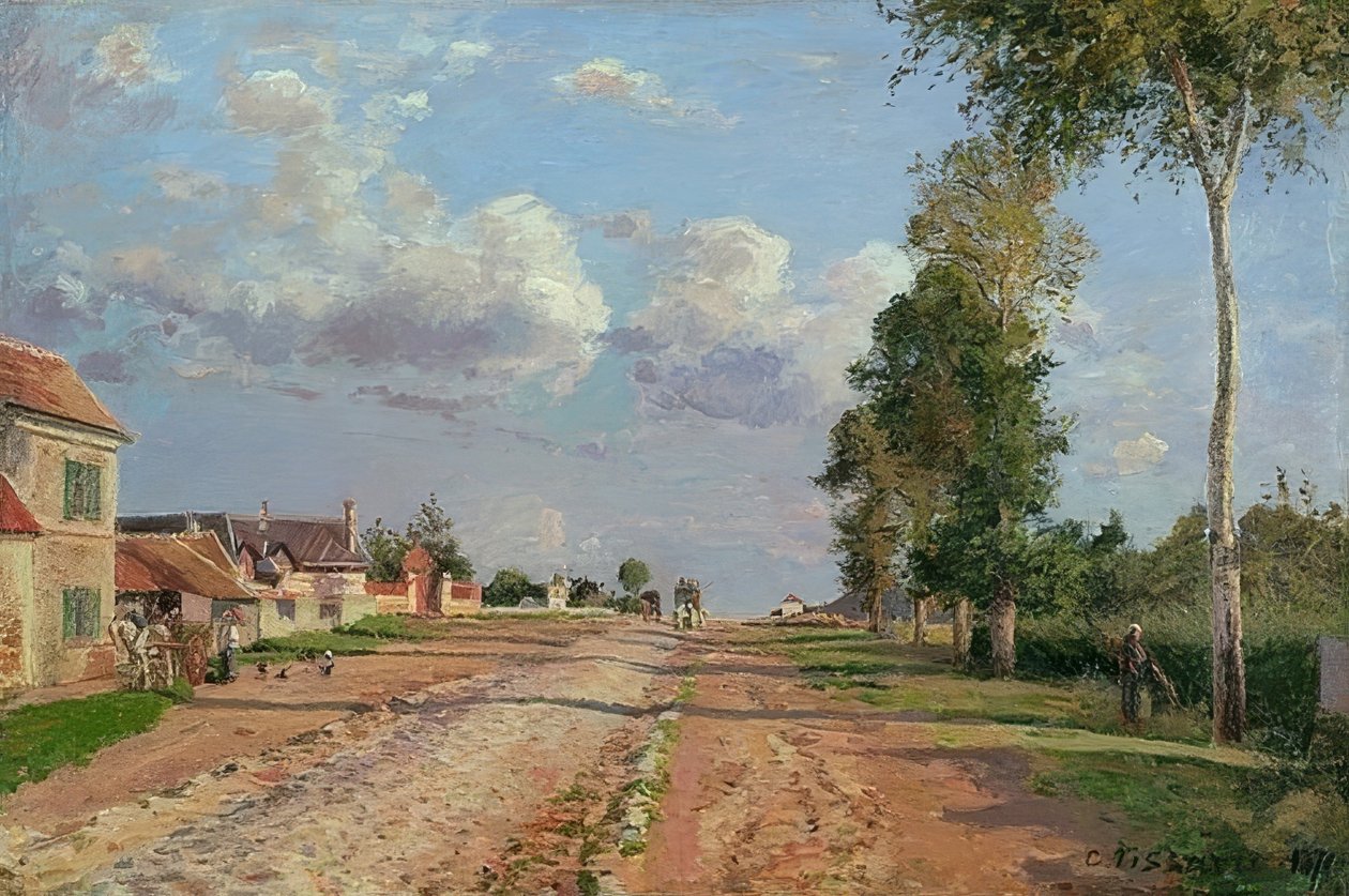 Route de Versailles, Rocquencourt. 1871 tekijältä Camille Jacob Pissarro