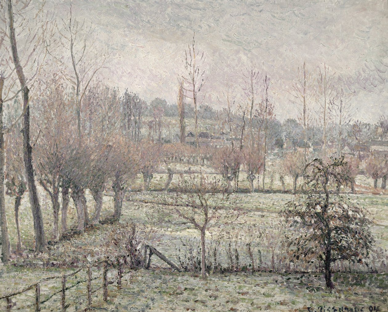 Lumivaikutus Eragnyssä, 1894 tekijältä Camille Jacob Pissarro
