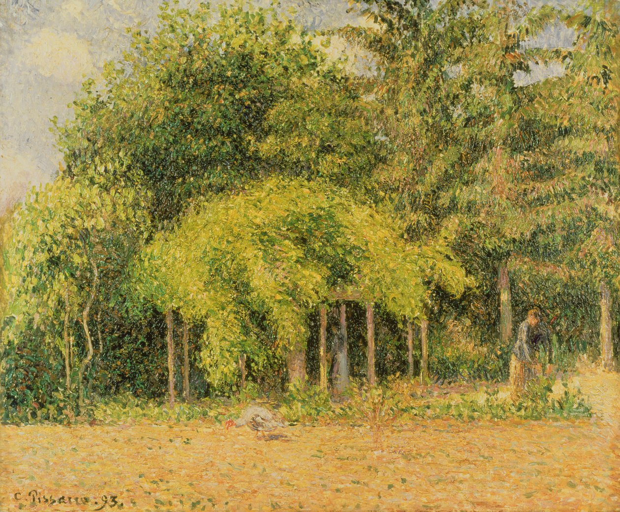 Eragnyn lehtimaja, 1893 tekijältä Camille Jacob Pissarro