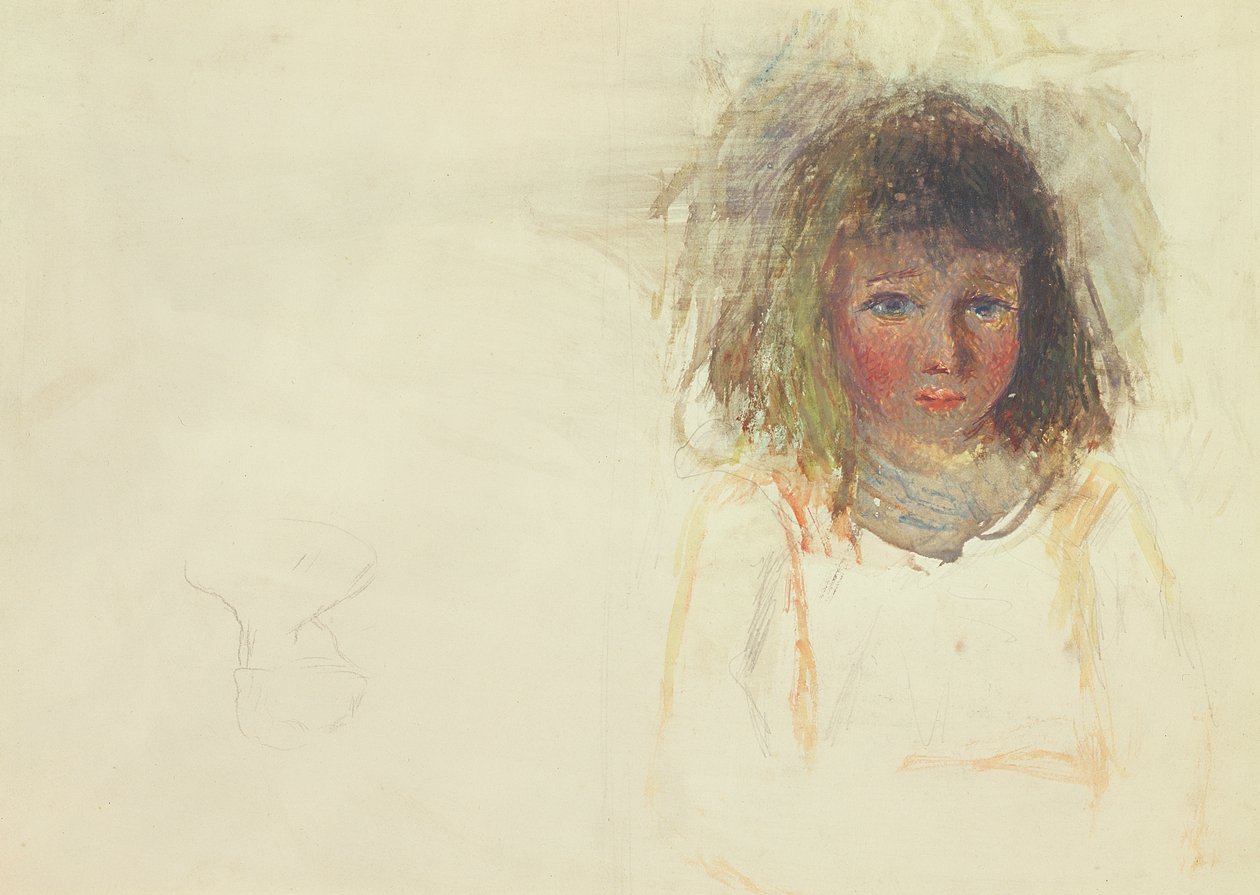 The Artists Son Georges, n. 1880 (wc ja grafiitti raskaalla kudospaperilla) tekijältä Camille Jacob Pissarro