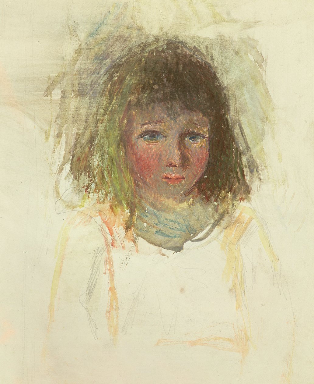 The Artists Son Georges, yksityiskohta, n. 1880 (wc ja grafiitti raskaalla kudospaperilla) tekijältä Camille Jacob Pissarro