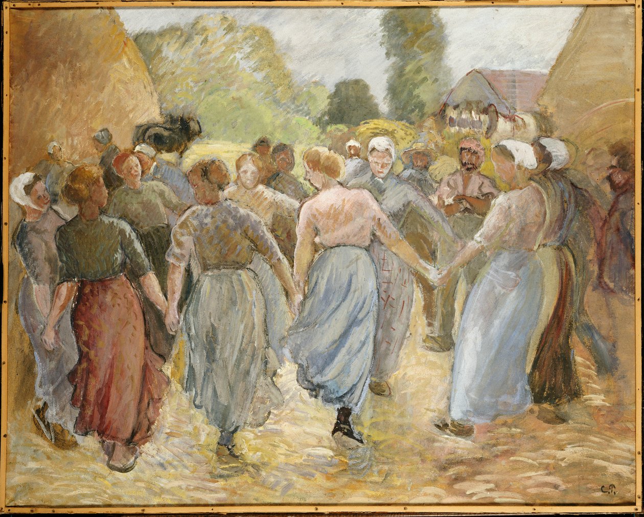 The Circle, noin 1884 tekijältä Camille Jacob Pissarro