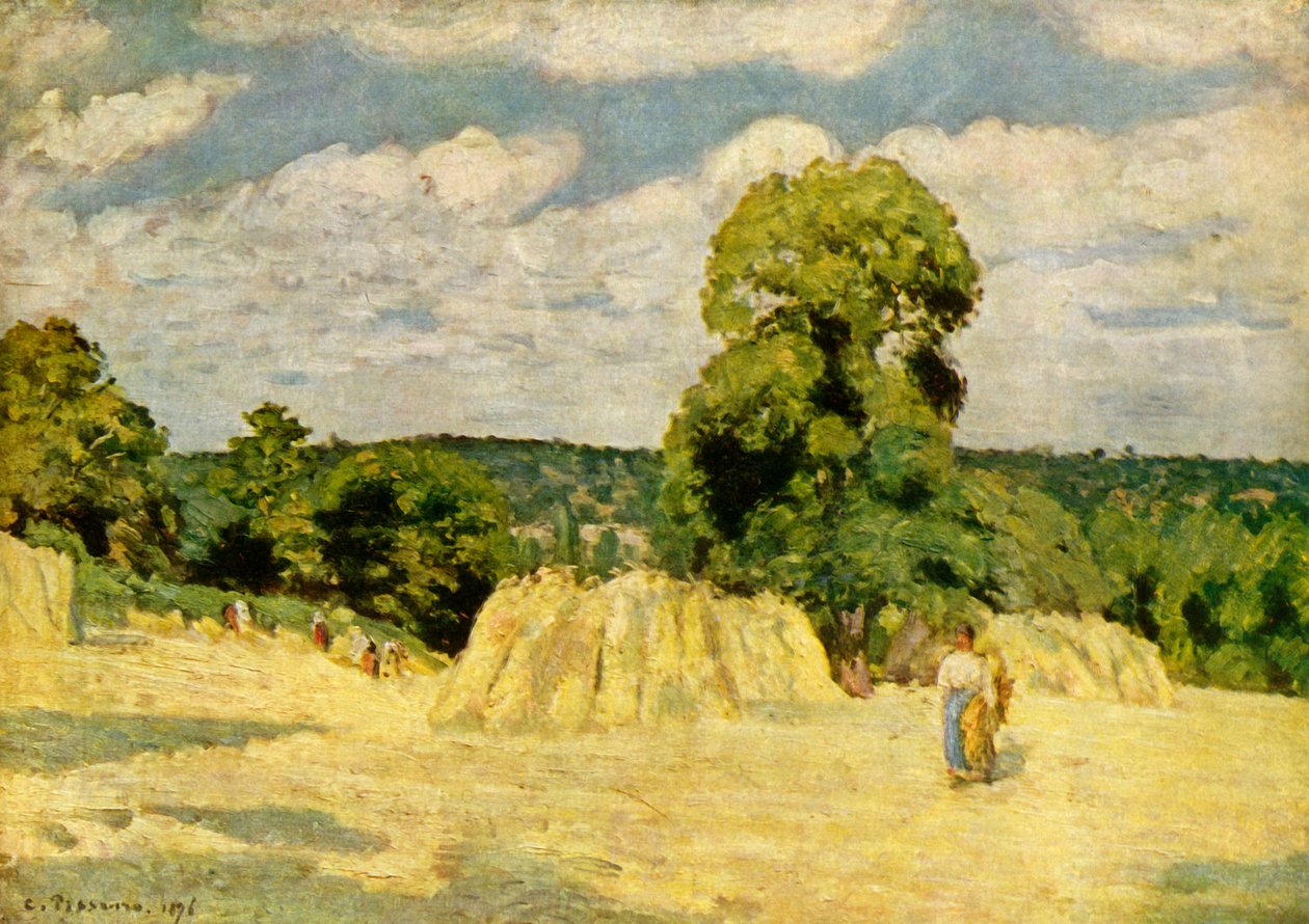 Sadonkorjuu, 1876, 1939. tekijältä Camille Jacob Pissarro