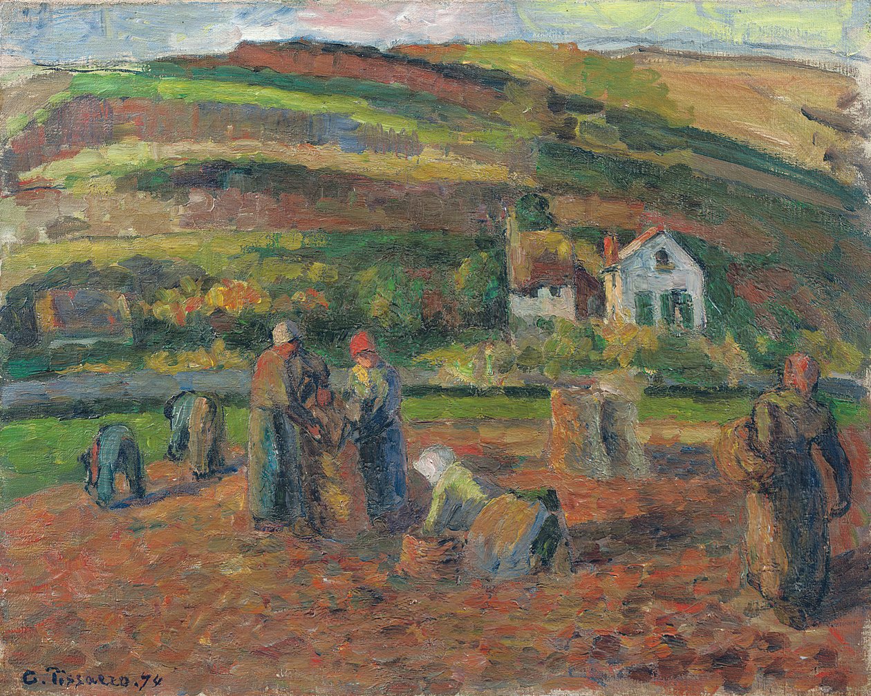 Perunasato, Pontoise, 1874 tekijältä Camille Jacob Pissarro