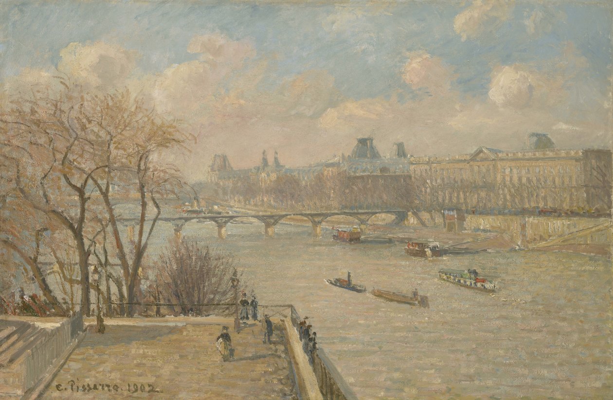 Louvre Pont Neufista, 1902 tekijältä Camille Jacob Pissarro