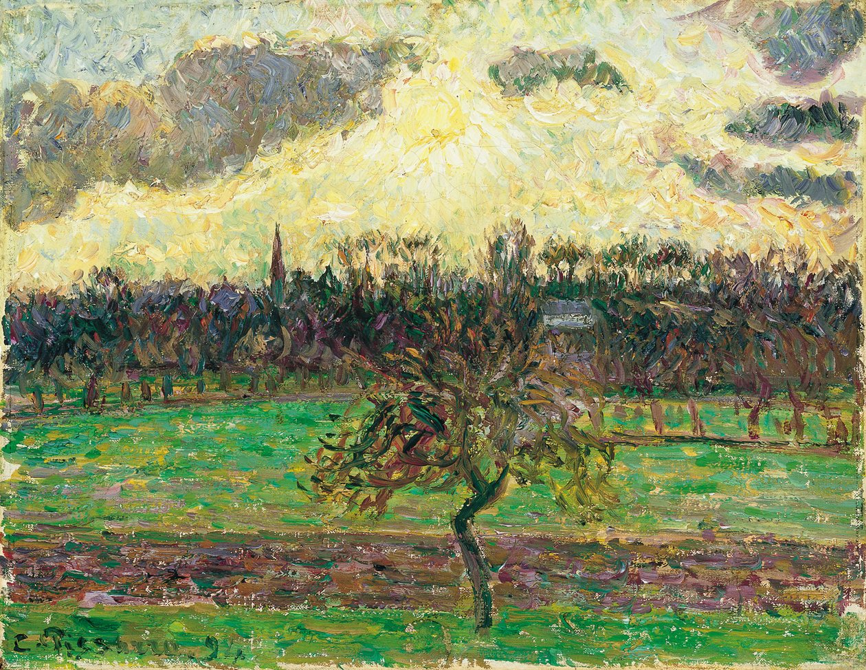 Éragnyn niityt, omenapuu, 1894 tekijältä Camille Jacob Pissarro
