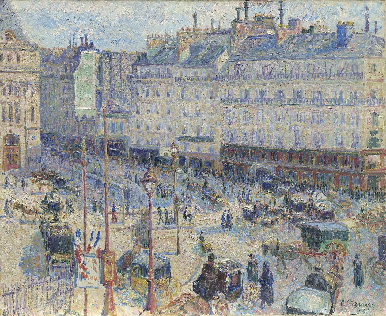 Place du Havre, Pariisi, 1893 tekijältä Camille Jacob Pissarro