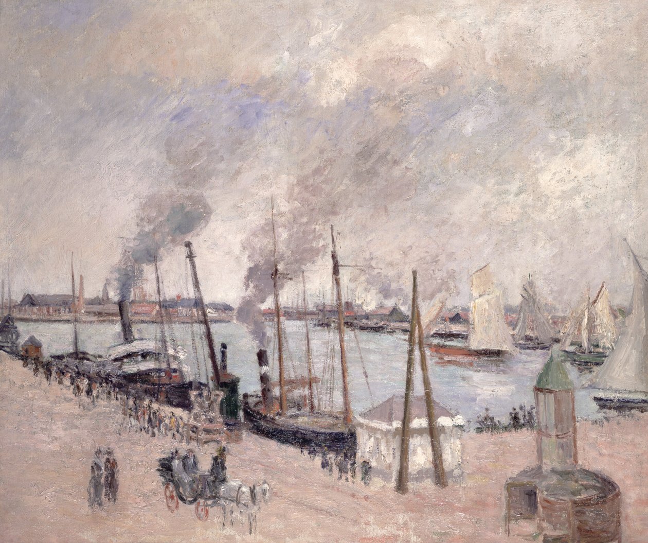 Le Havren satama tekijältä Camille Jacob Pissarro