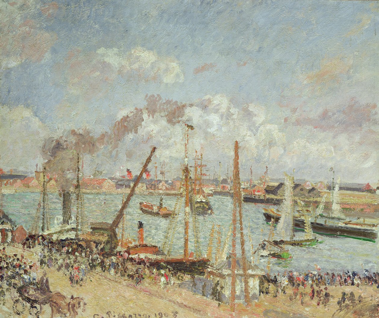 Le Havren satama, iltapäivä, su, 1903 tekijältä Camille Jacob Pissarro
