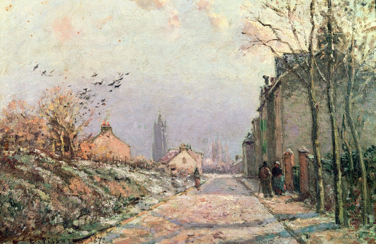Tie, Talven vaikutus, 1872 tekijältä Camille Jacob Pissarro