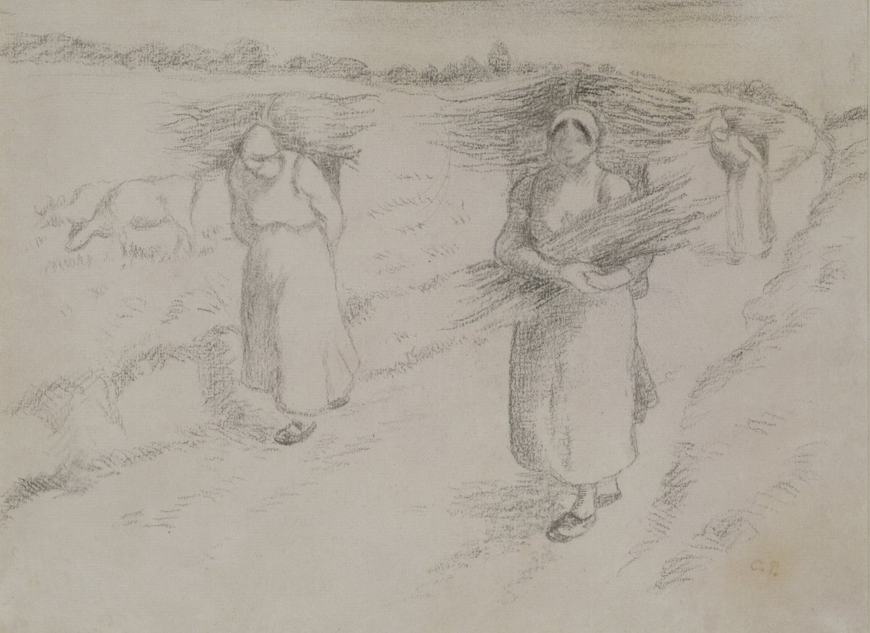 The Twig Gatherers, noin 1896 tekijältä Camille Jacob Pissarro