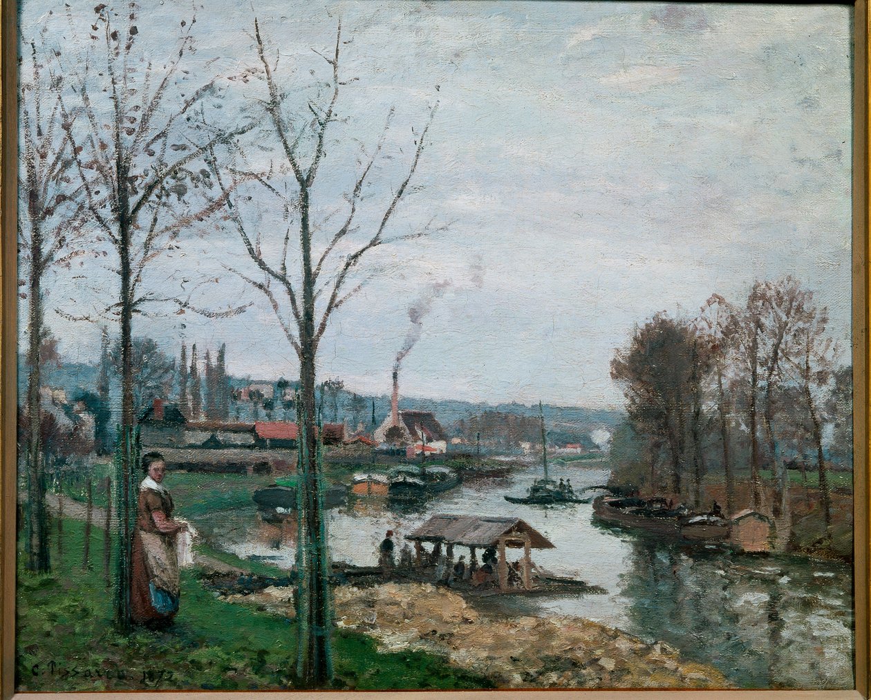 Pesutalo Port Marlyssa tekijältä Camille Jacob Pissarro