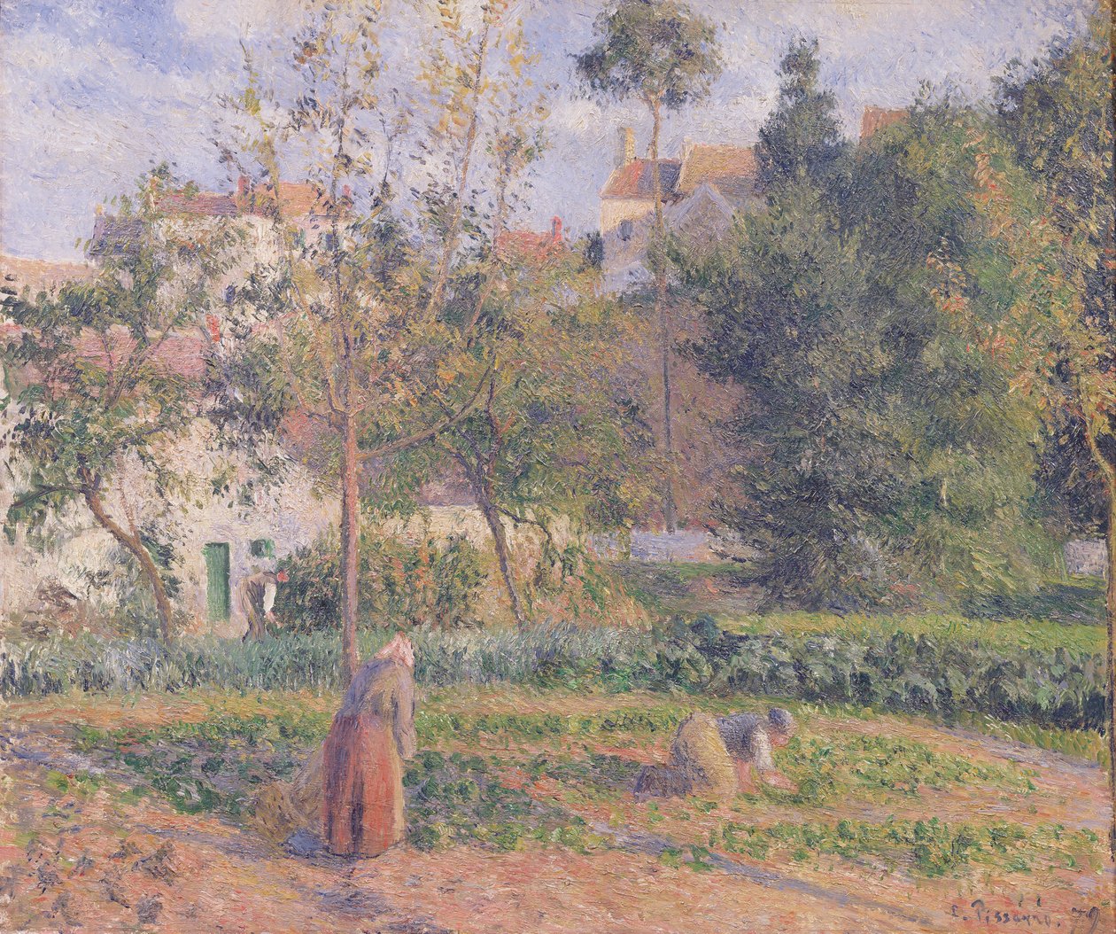 Kasvispuutarha Eremitaasissa, Pontoisessa, 1879 tekijältä Camille Jacob Pissarro