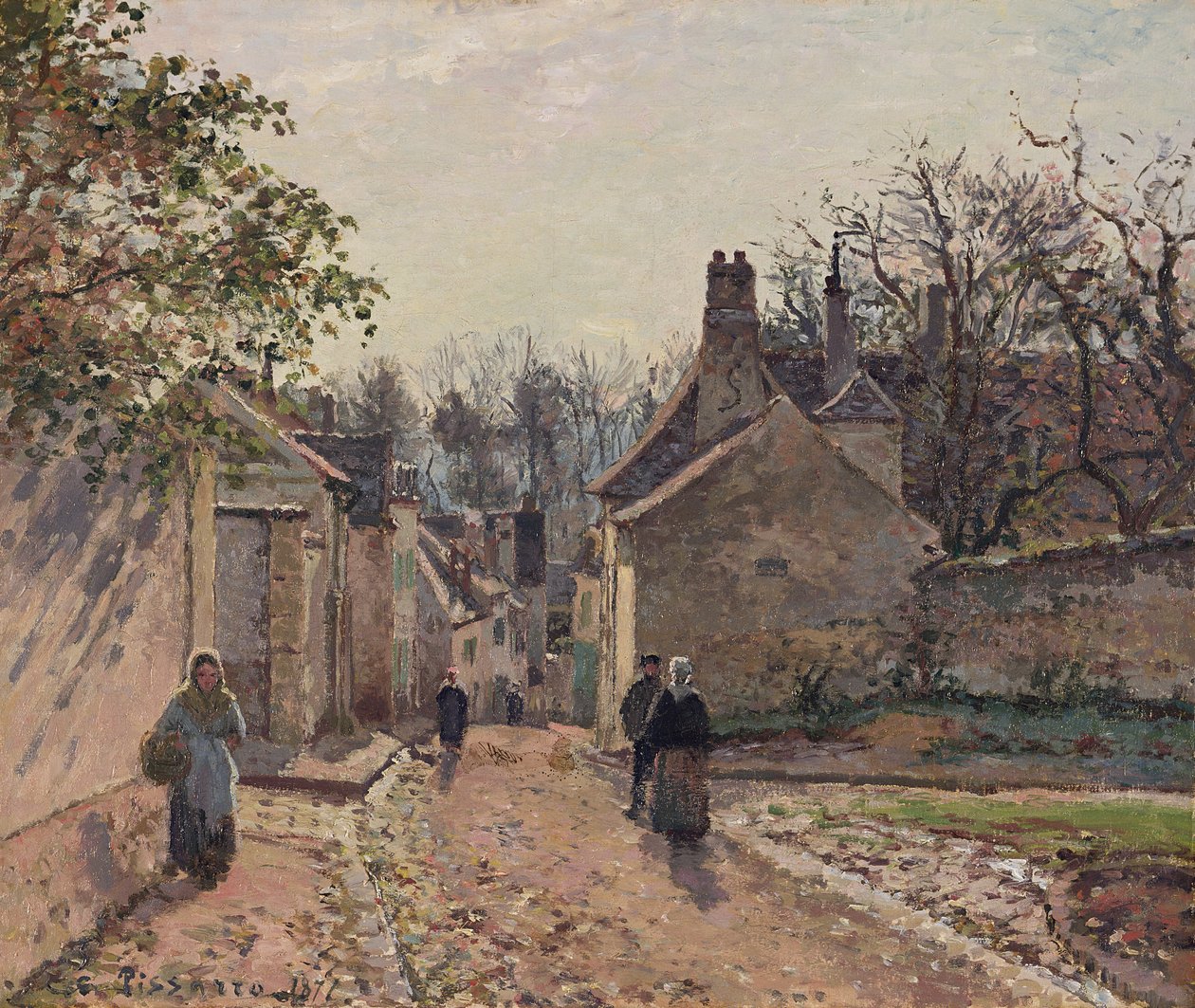 Village Street, Louveciennes tekijältä Camille Pissarro