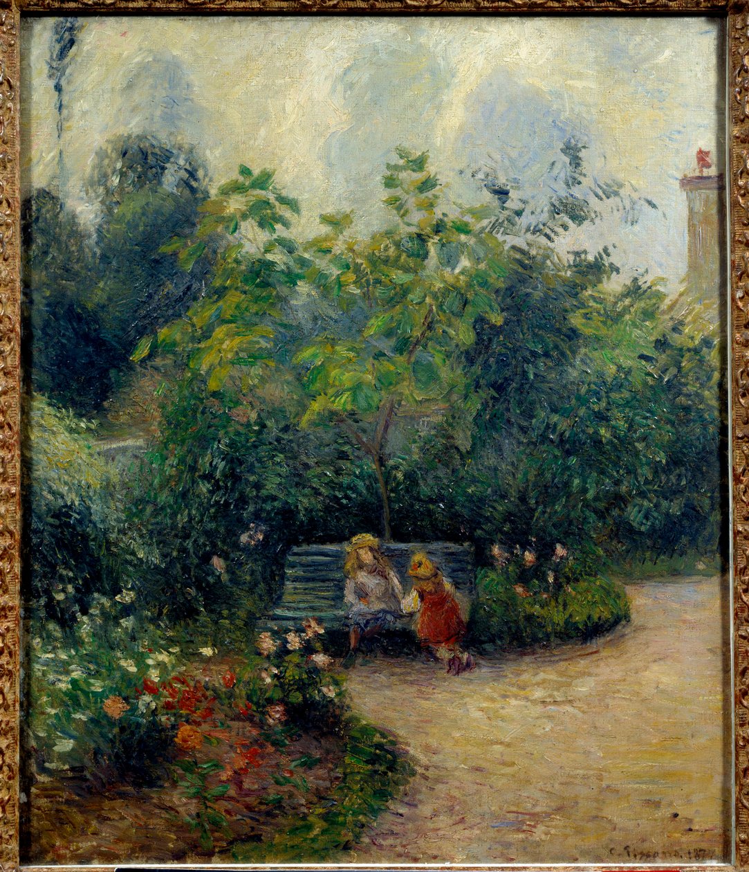 Eremitaasin puutarhanurkkaus (Mathurinin puutarha) Camille Pissarron (1830-1903) maalaus 1877. Mitat 0,55 x 0,46 m Paris, musee d