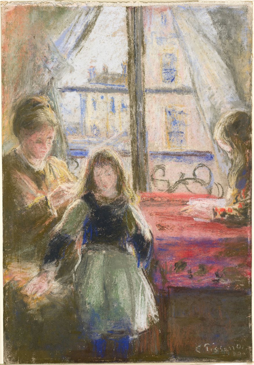 Ikkunassa, Rue des Trois Frères tekijältä Camille Pissarro