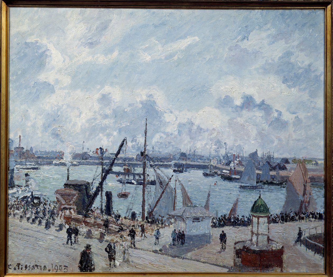 Le Havren ulkosatama, Southamptonin laituri Camille Pissarron (1830-1903) maalaus 1903 Le Havre, Kuvataidemuseo tekijältä Camille Jacob Pissarro