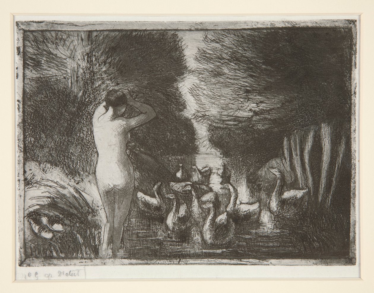 Uima hanhien kanssa (Uima hanhien kanssa) tekijältä Camille Pissarro