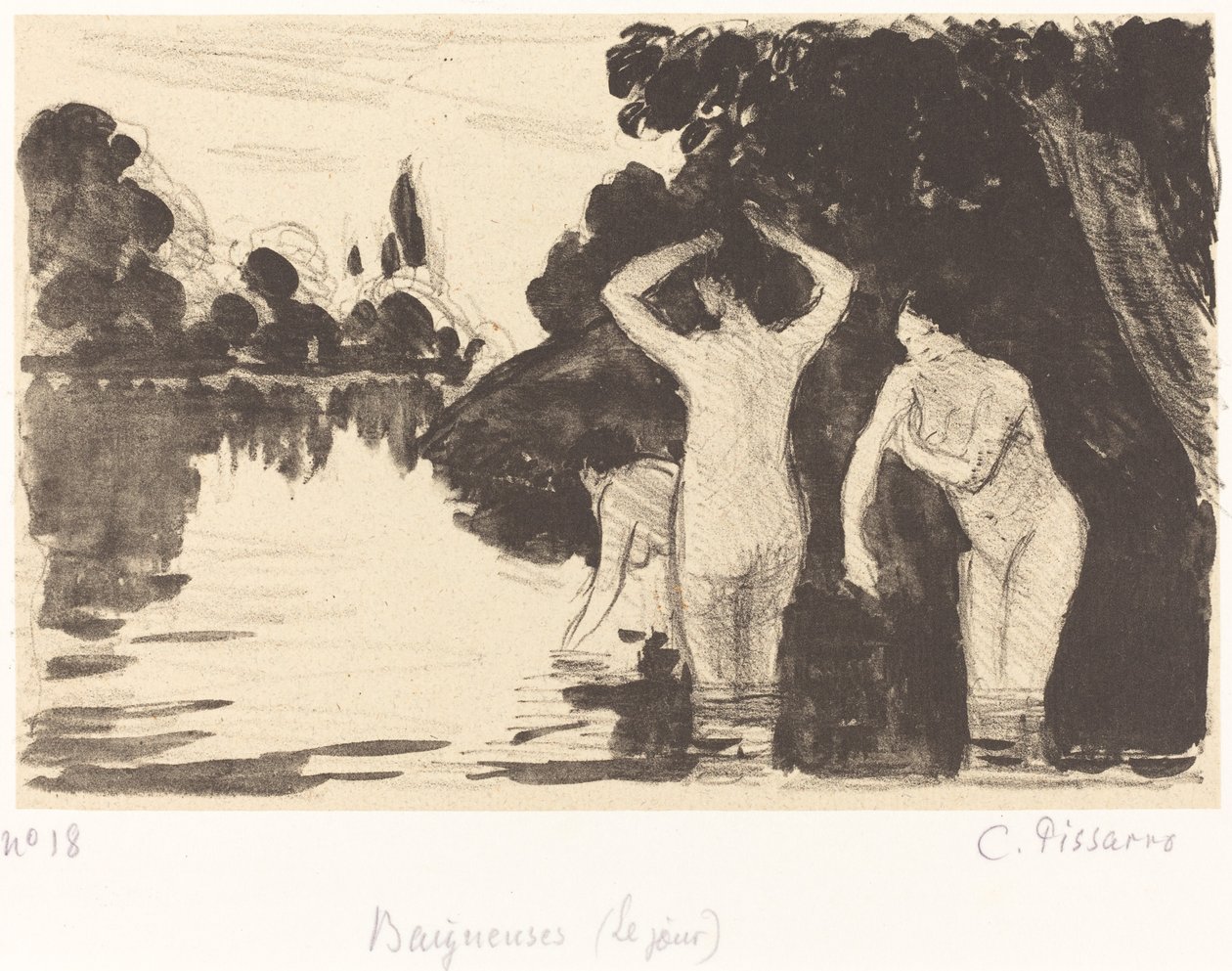 Uimarit tekijältä Camille Pissarro