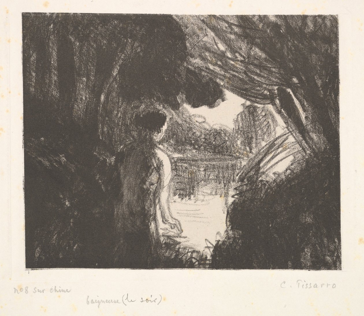 Kylpylä, ilta, 1897. tekijältä Camille Jacob Pissarro