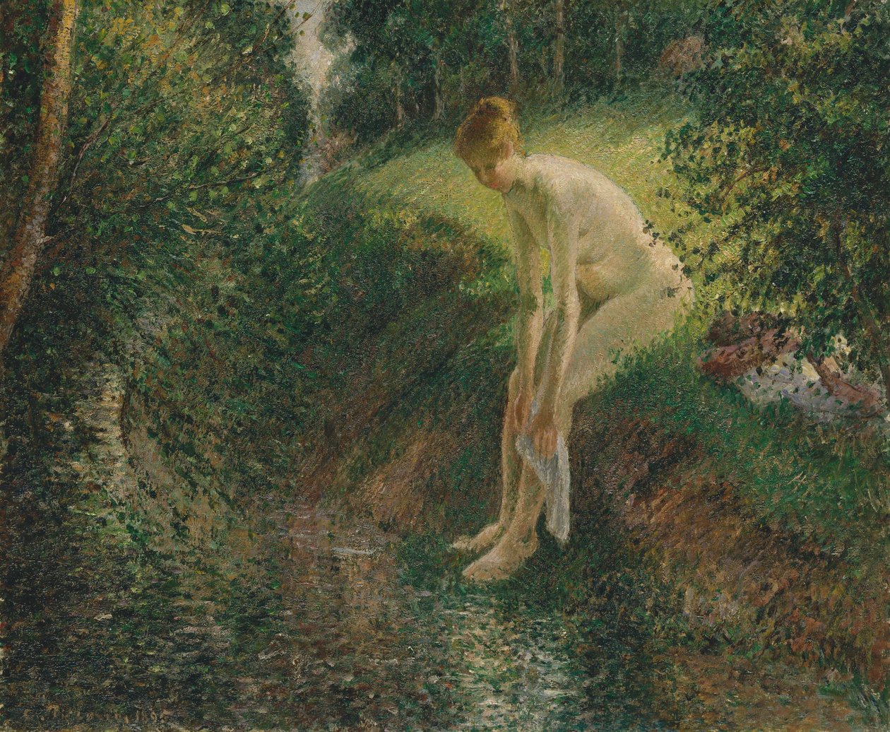 Bather in the Woods, 1895. tekijältä Camille Jacob Pissarro