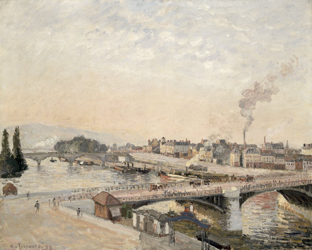 Boieldieun ja Corneillen sillat tekijältä Camille Jacob Pissarro