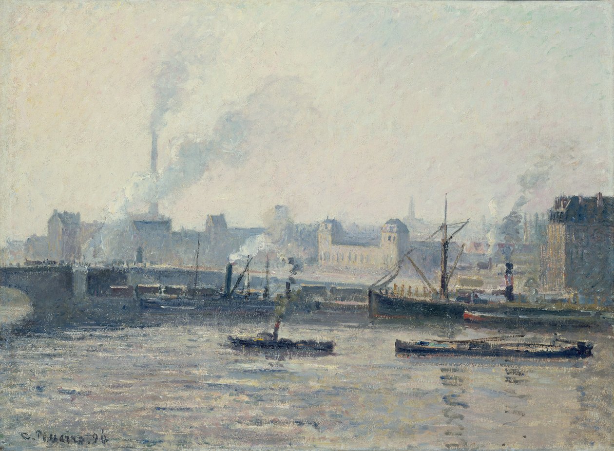 Camille Pissarro, 1896 - Saint-Severin silta, Rouen, sumu tekijältä Camille Pissarro