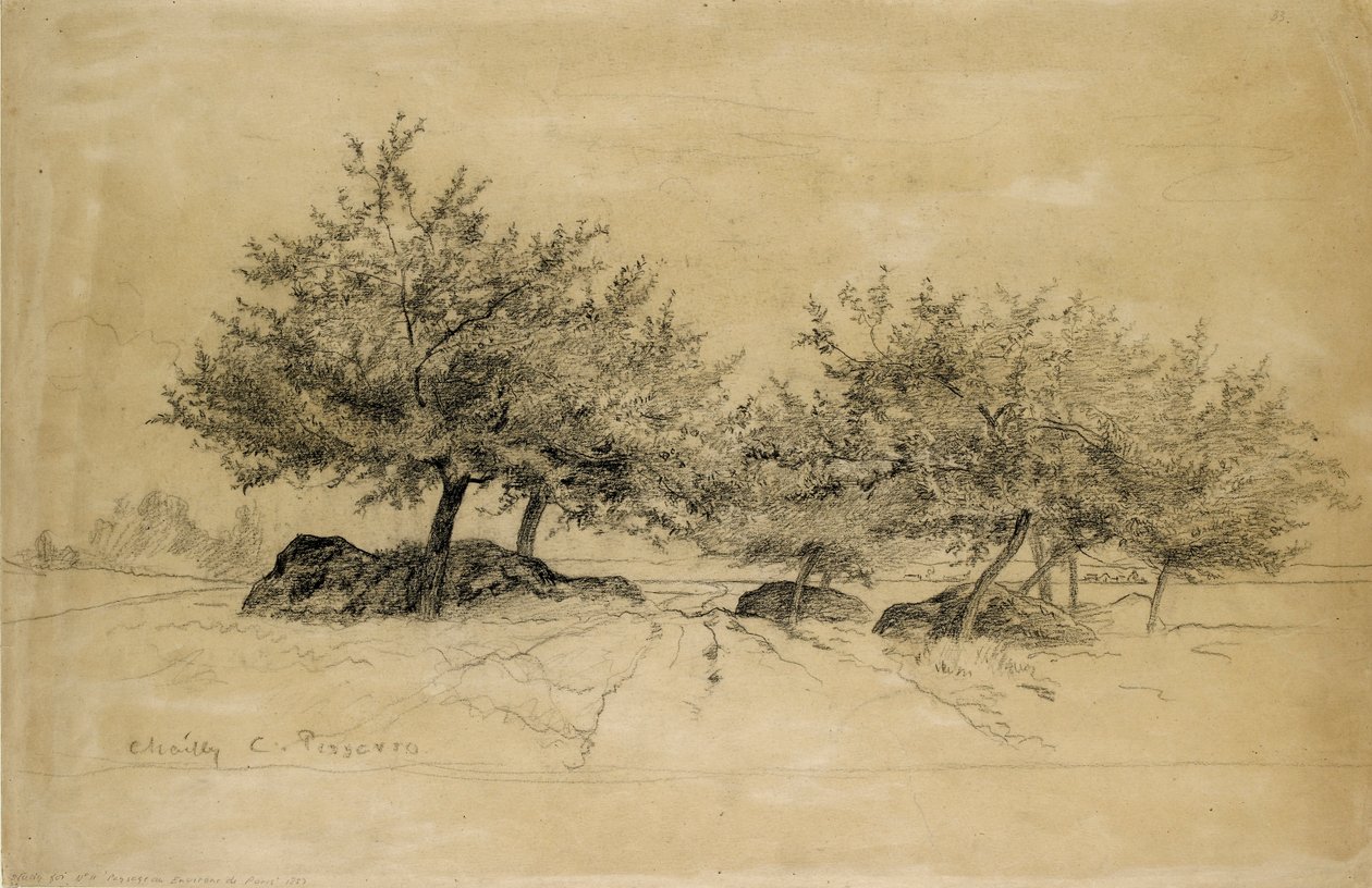 Chailly, c1859 tekijältä Camille Pissarro