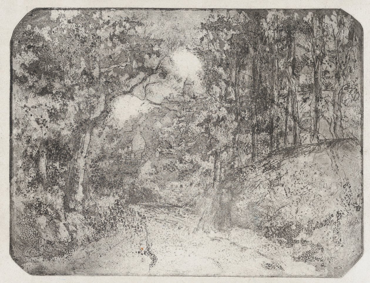 Polku metsän alla Pontoisessa, 1879. tekijältä Camille Pissarro