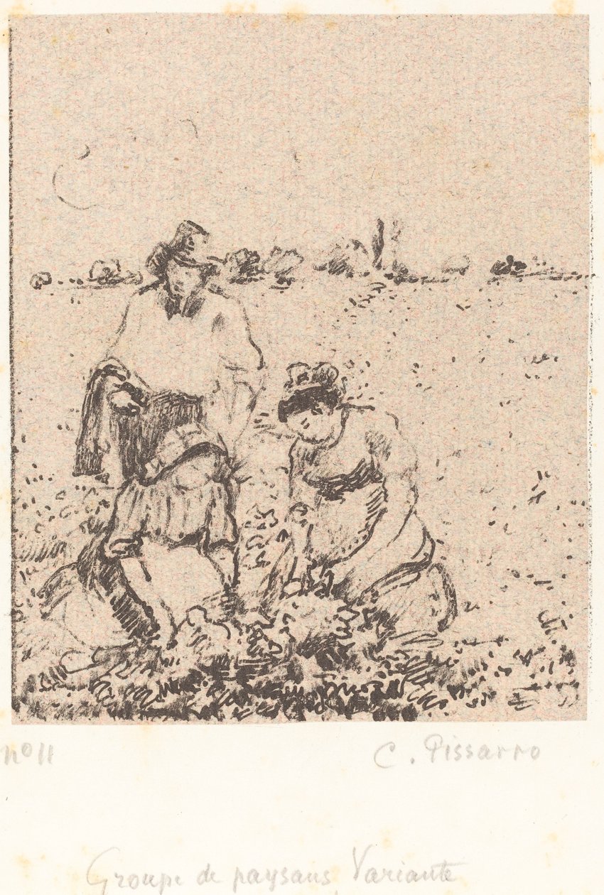 Talonpoikien ryhmä tekijältä Camille Pissarro