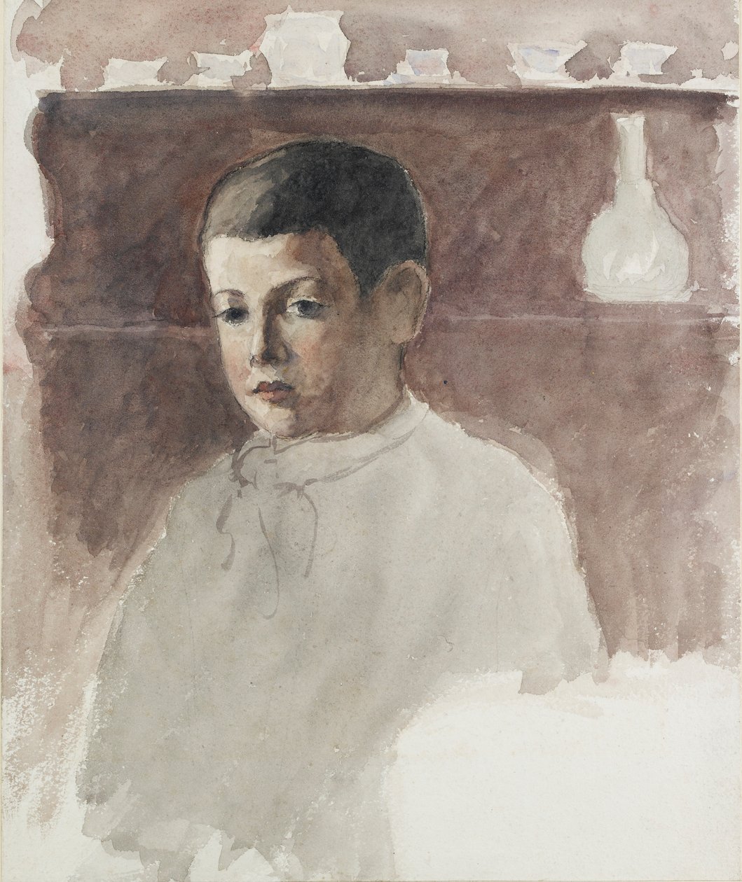 Puolipitkä muotokuva Lucien Pissarrosta 1863-1944, c1875 tekijältä Camille Pissarro