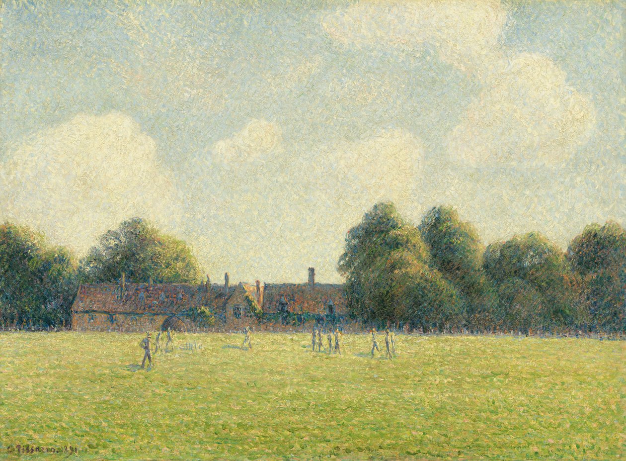 Hampton Court Green tekijältä Camille Pissarro