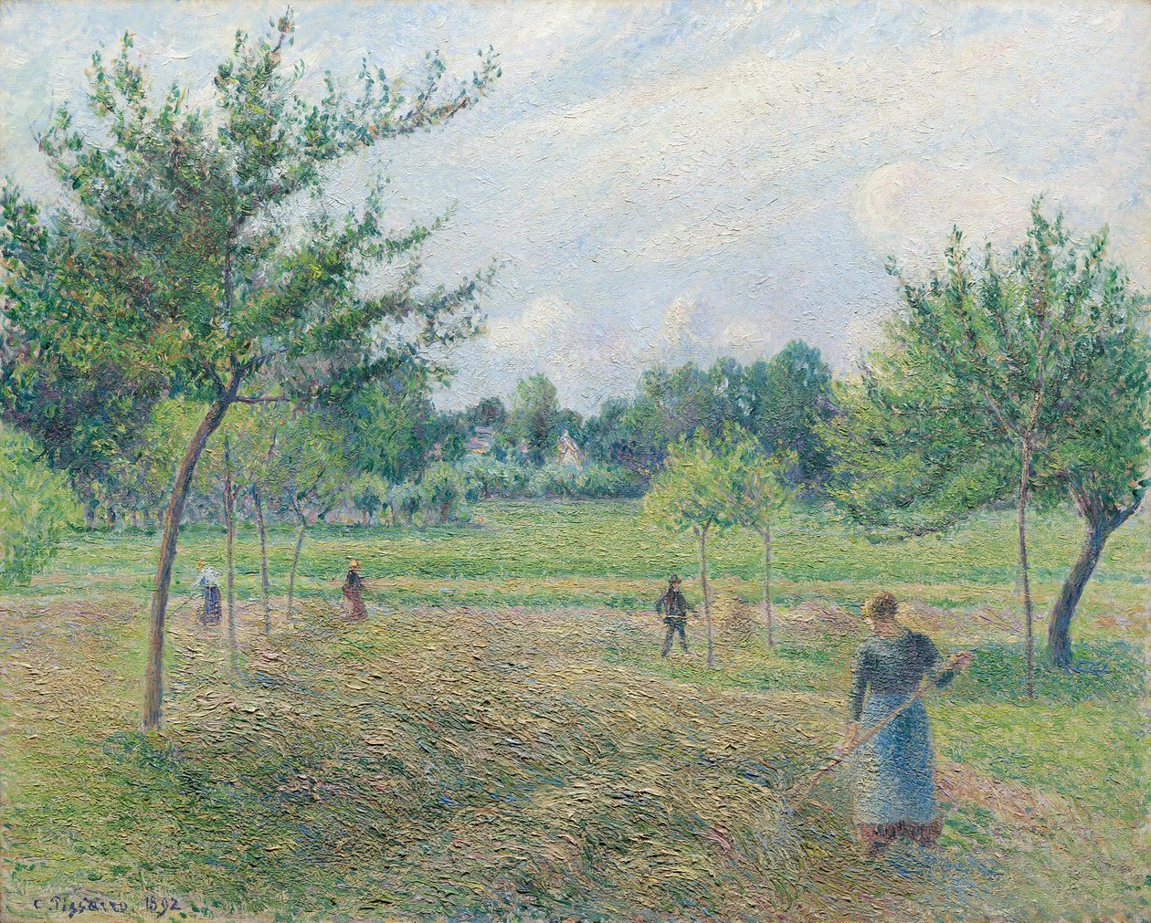 Heinänteko Éragnyssa tekijältä Camille Pissarro