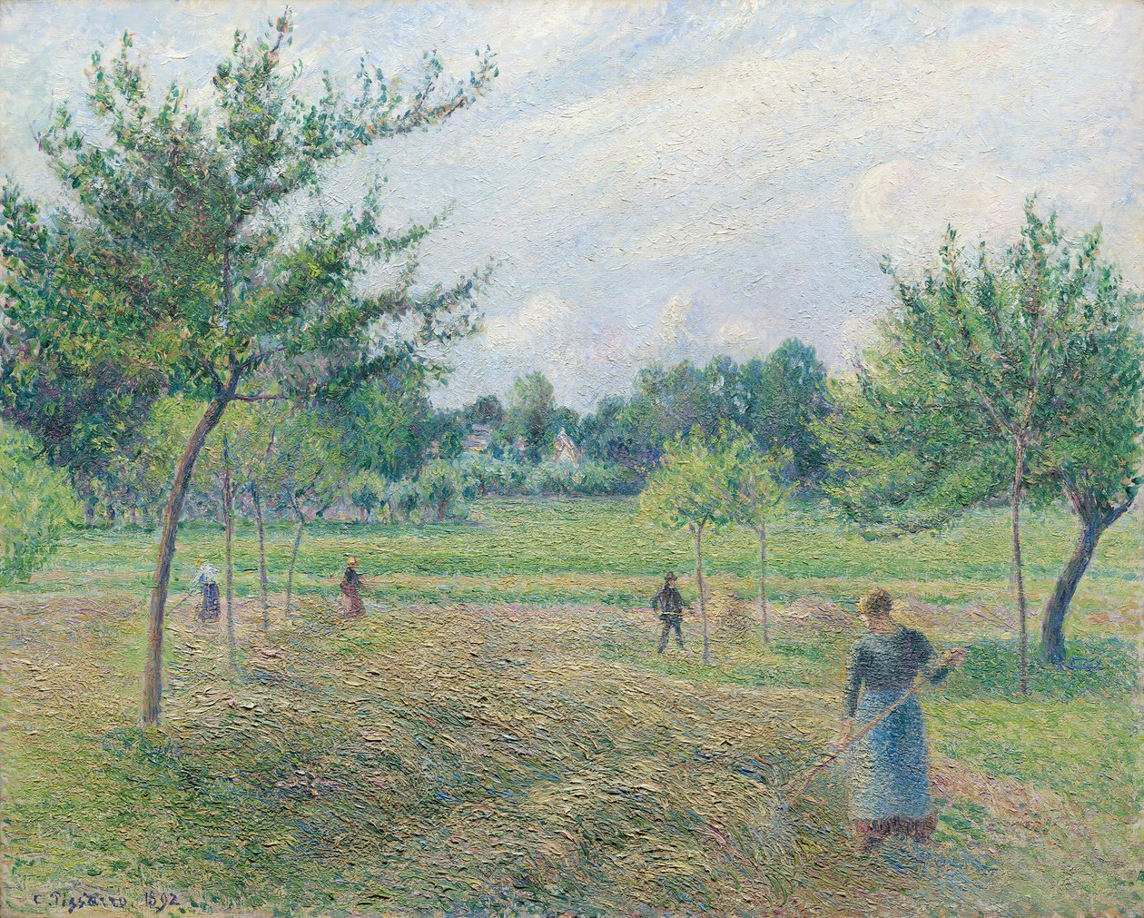 Heinänteko Éragnyssa, 1892. tekijältä Camille Pissarro