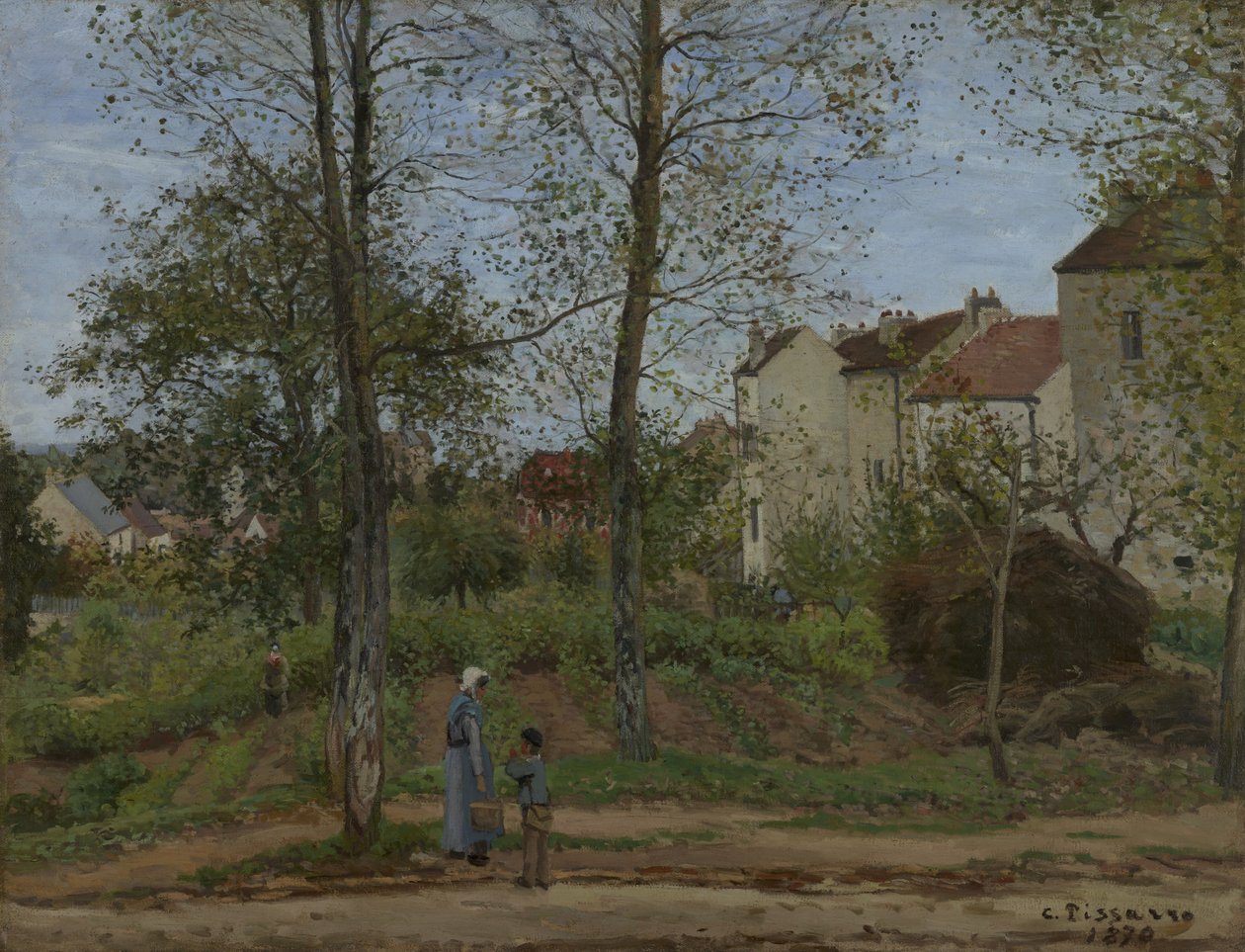 Talot Bougivalissa (syksy) tekijältä Camille Pissarro